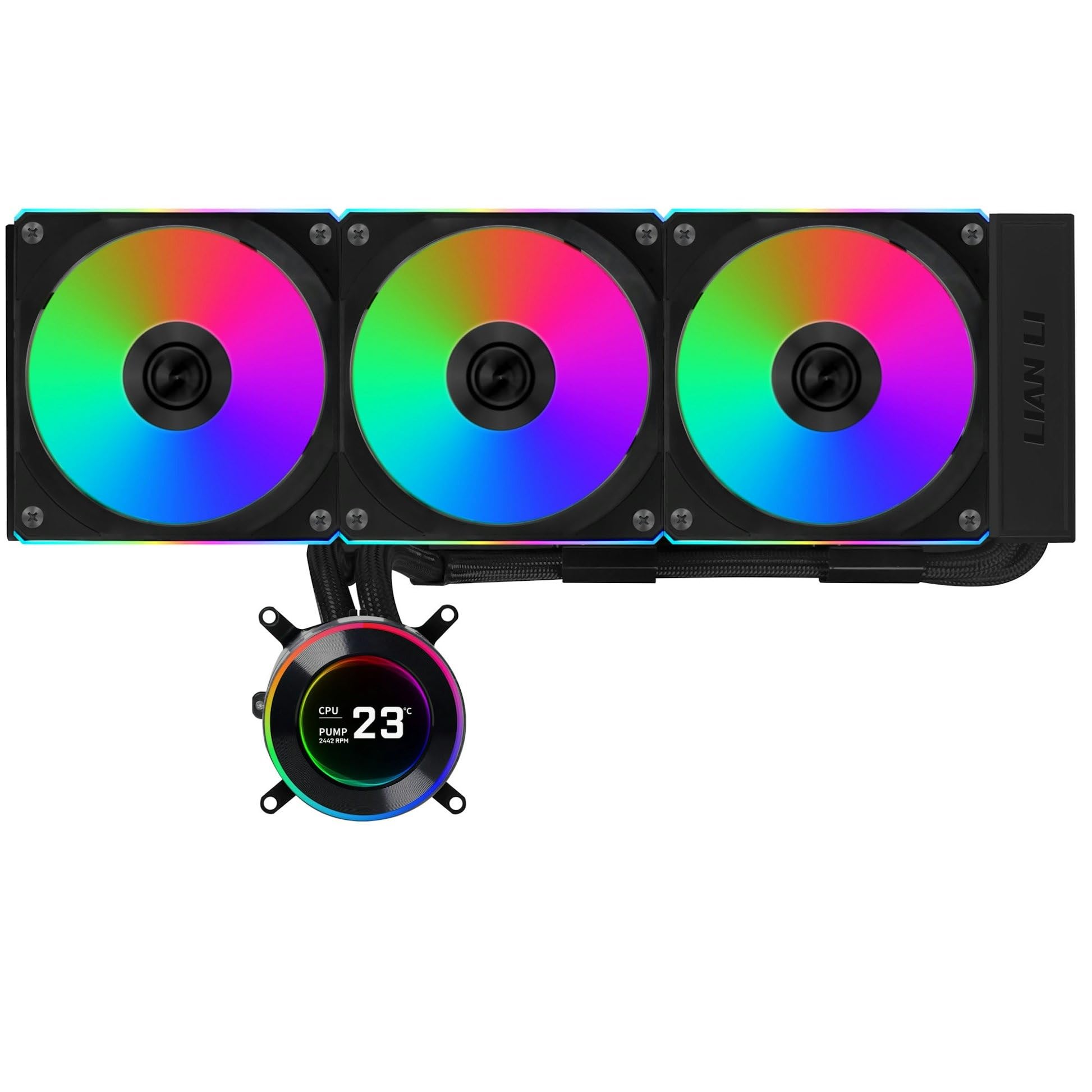 【新品未使用】LIAN LI HydroShift LCD 360TL 簡易水冷 COMPUTEX：隠しチューブを採用したLian Liの新型水冷ユニット